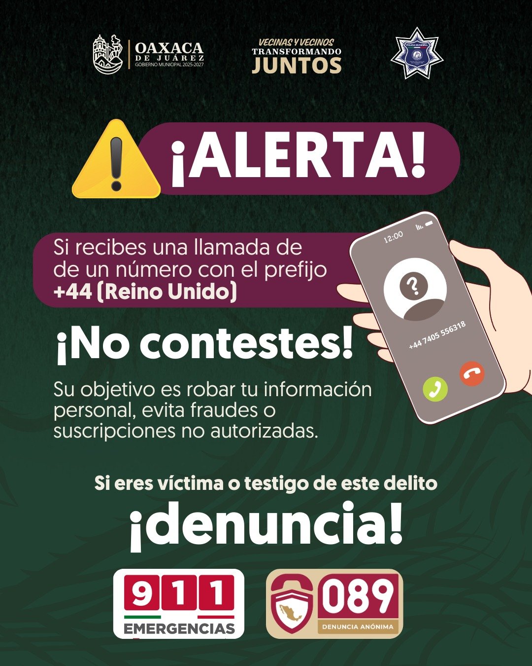 No caigas en llamadas de extorsión