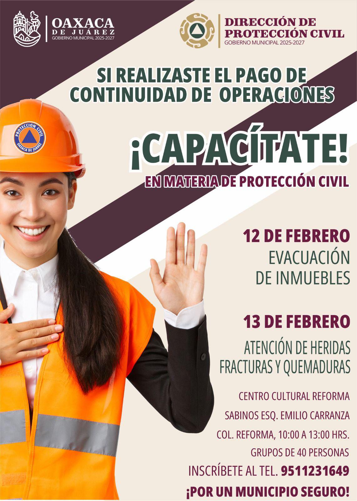 Capacítate en materia de protección civil