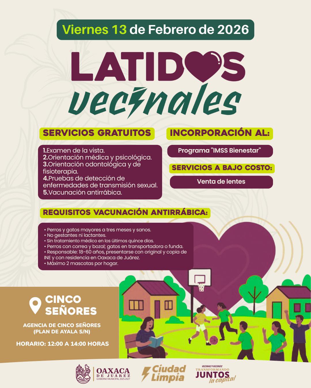 Latidos vecinales, 13 de febrero 2026