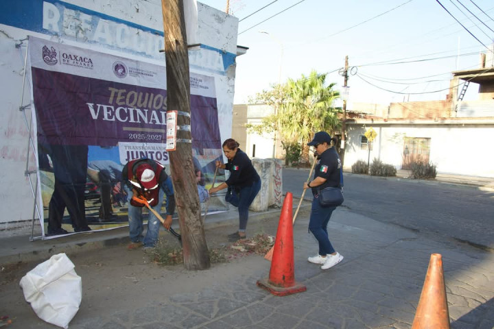 Tequios Vecinales simultáneos en Oaxaca de Juárez: Un esfuerzo colectivo para mejorar la capital