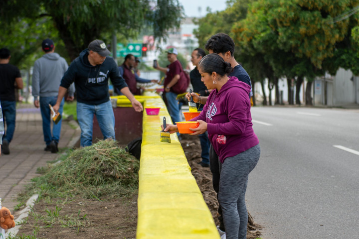 Acceso oriente de la capital luce nuevo rostro con Tequio Vecinal