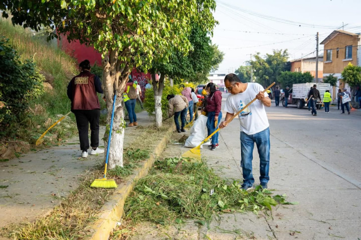 Impulsan limpieza y seguridad en San Martín Mexicapam con Tequio Vecinal