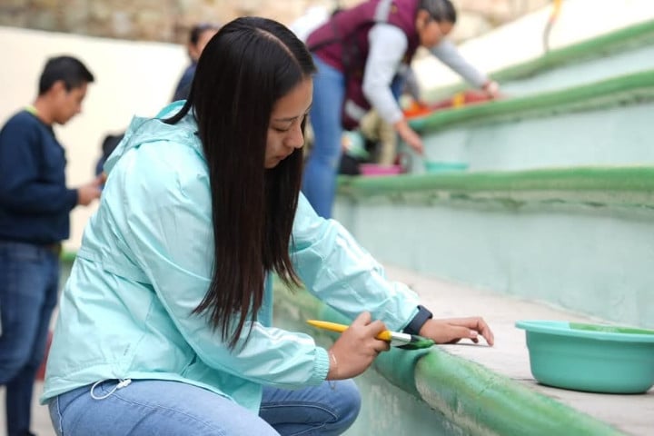 Tequio vecinal en Santa Rosa Panzacola fortalece la construcción de una ciudad limpia y segura