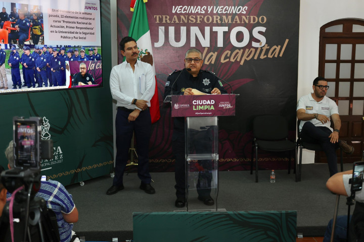 Ray Chagoya informa avances en seguridad para Oaxaca de Juárez