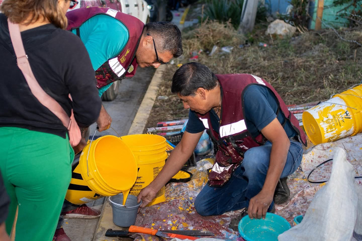 Vecinas y vecinos de Santa Rosa Panzacola se suman al Tequio Vecinal por una ciudad limpia y segura